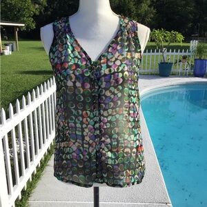 Liz Claiborne Multicolor Polka Dot Blouse